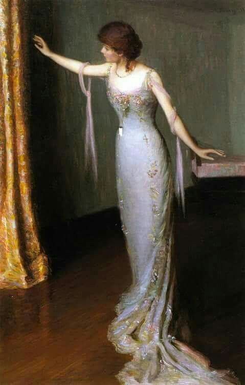 A Woman wearing an Evening Dress, 1911, by Lilla Cabot Perry (1848-1933) National Museum of Women in the Arts, Washington, D.C.